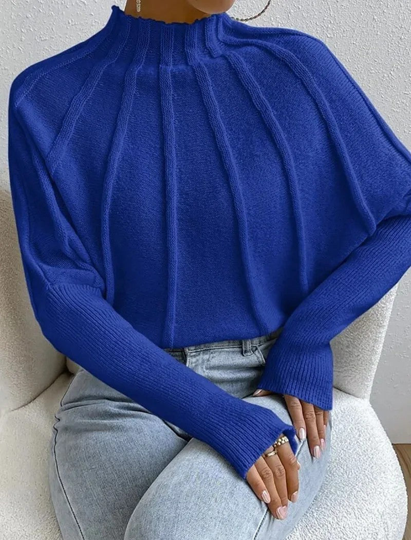 Sundae | Thick Ribbed Knit Mock Neck Sweater 6