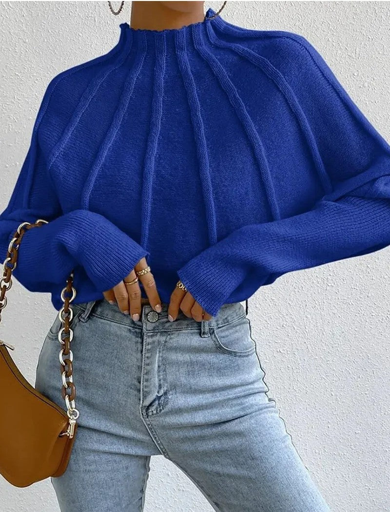 Sundae | Thick Ribbed Knit Mock Neck Sweater 8