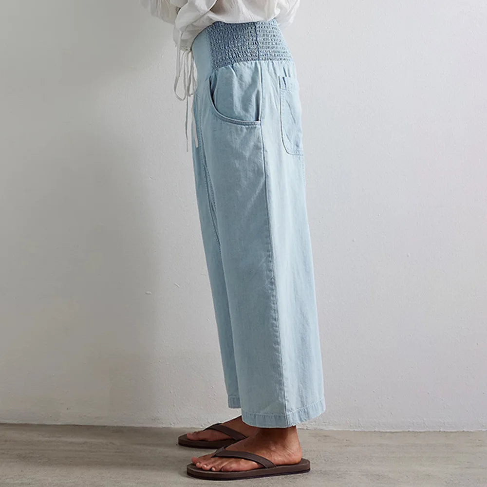 Curved Seam Harem Denim Jeans for Women | Naya