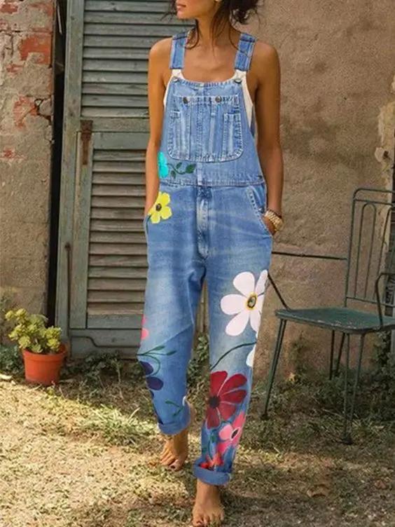 Trelli | Sleeveless Denim Overalls Ankle-Length 2