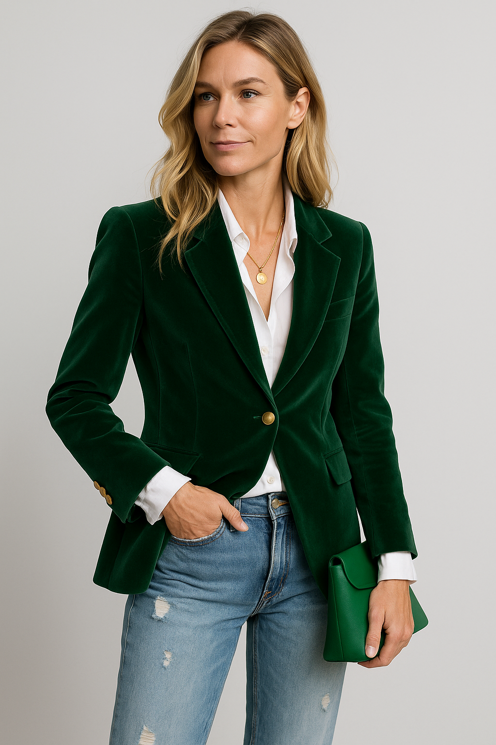 Tailored Velvet Blazer for Women | Blessie