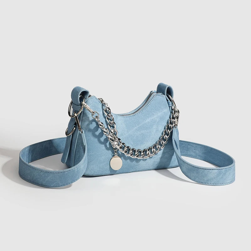 Virelle | Washed Denim Shoulder Bag 2