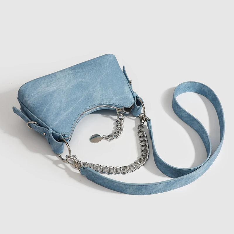 Virelle | Washed Denim Shoulder Bag 3