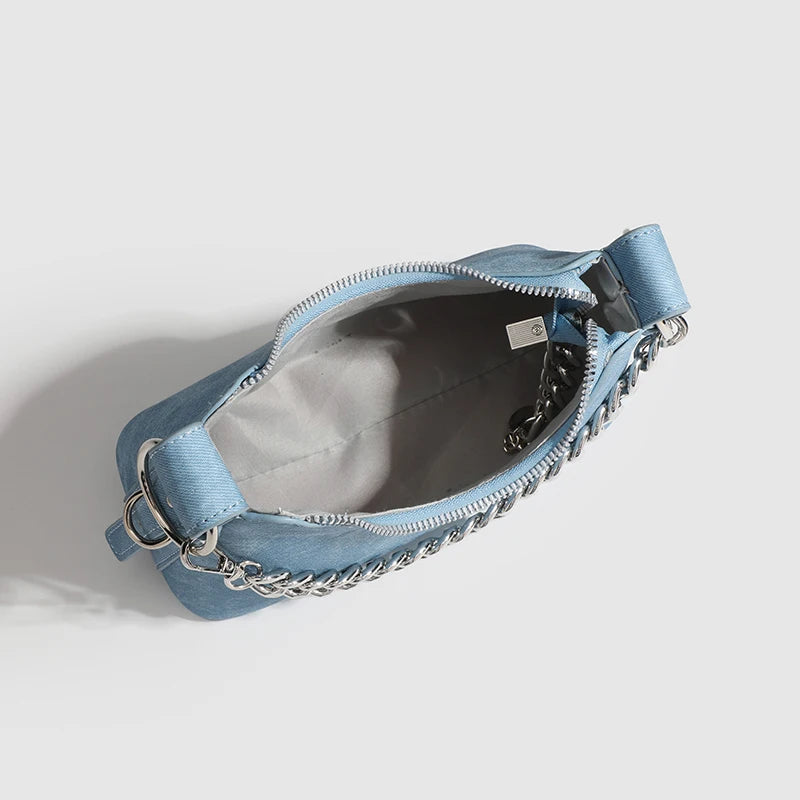 Virelle | Washed Denim Shoulder Bag 4