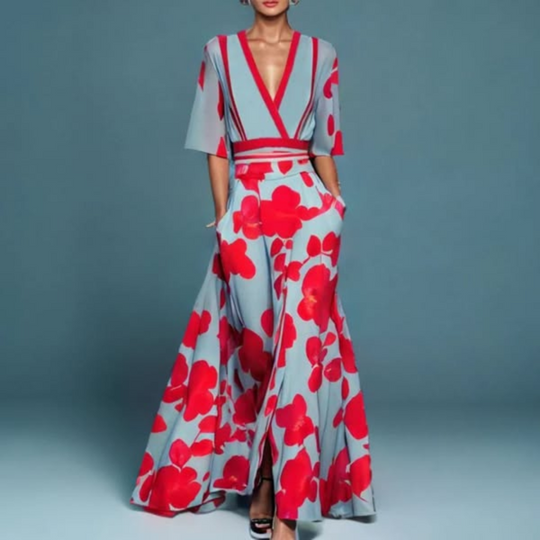 Viviana – Elegant Floral Wrap Dress