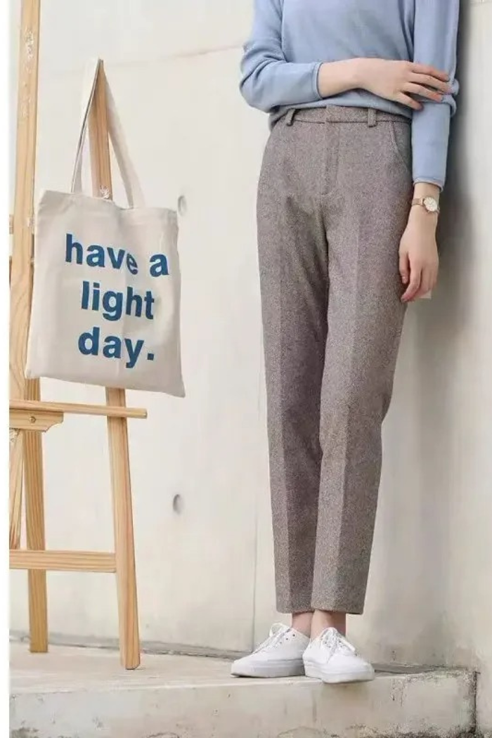 Wool Straight-Leg Trousers for Women | Zariah