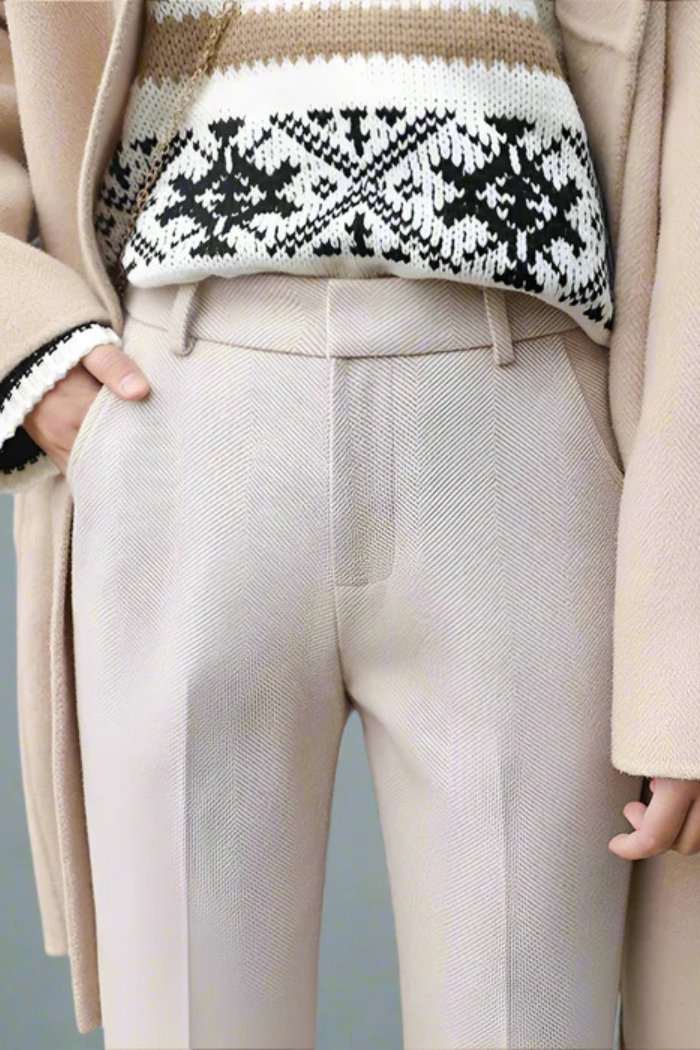 Wool Straight-Leg Trousers for Women | Zariah