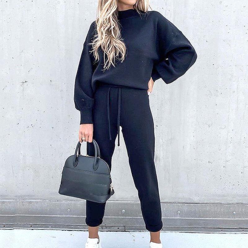 Zarielle | Cozy Turtleneck Lantern Sleeve Suit 7