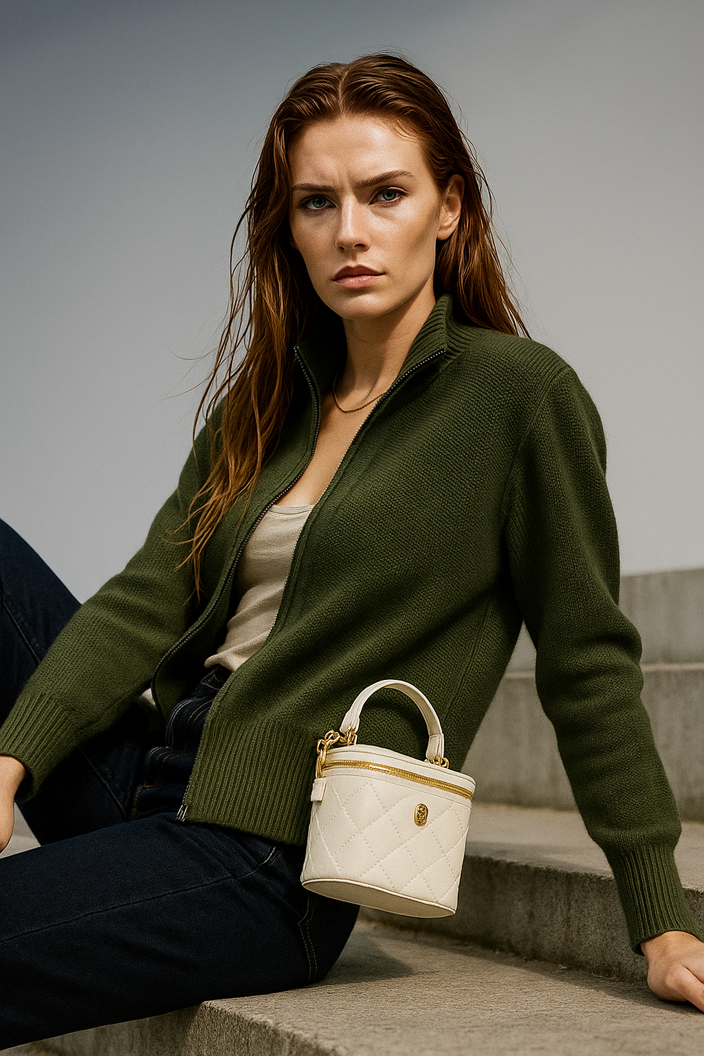 Zelara | Merino Wool Zip Cardigan 5