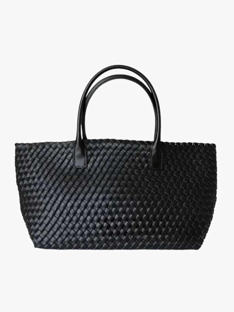 Zelari | Woven Leather Tote Bag 4