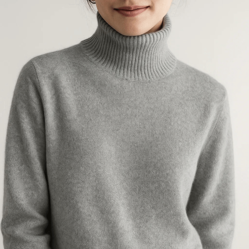 Zelina | Soft Chunky Knit Turtleneck Sweater 2
