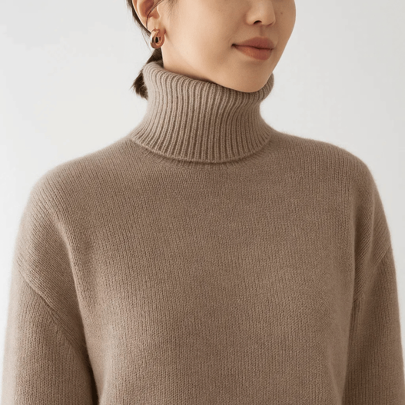 Zelina | Soft Chunky Knit Turtleneck Sweater 3