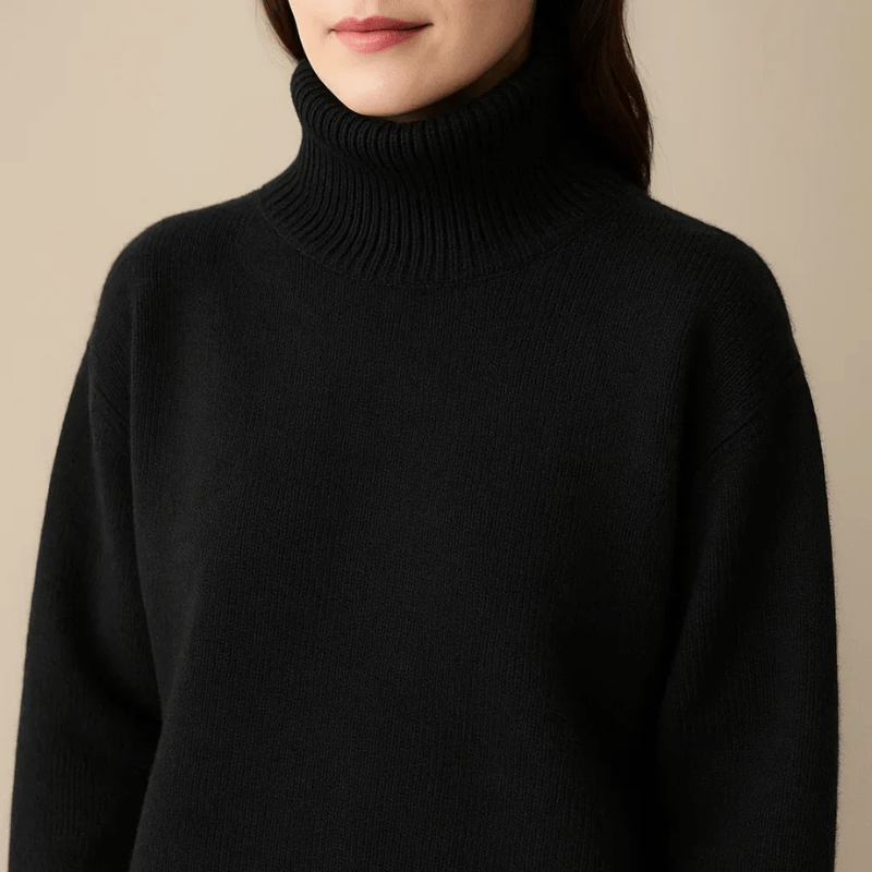 Zelina | Soft Chunky Knit Turtleneck Sweater 4