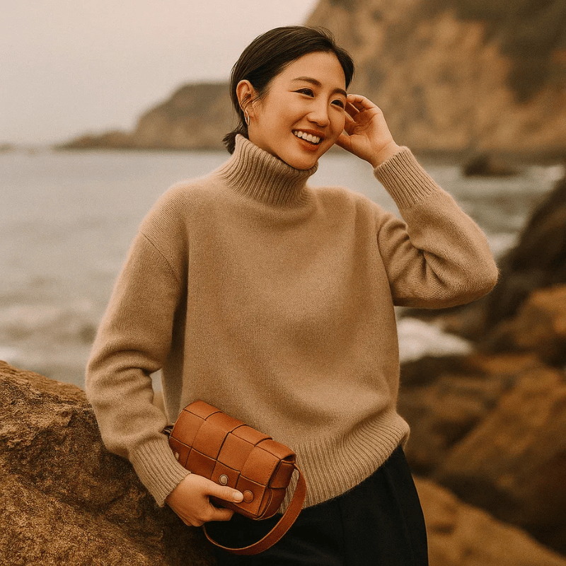 Zelina | Soft Chunky Knit Turtleneck Sweater 6