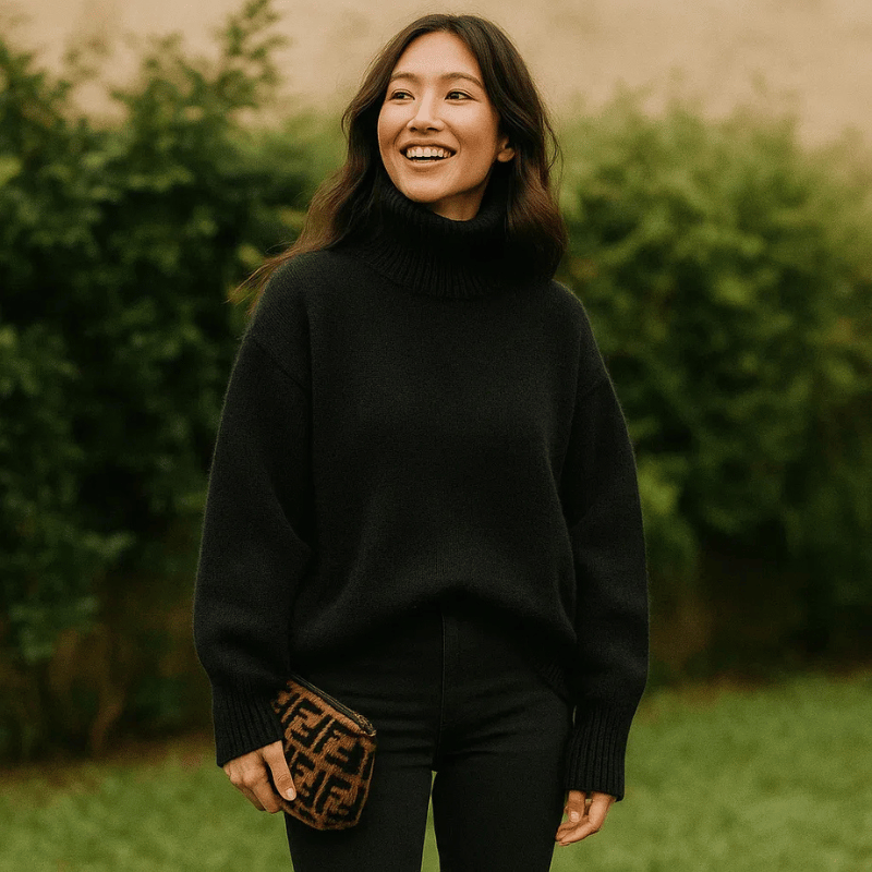 Zelina | Soft Chunky Knit Turtleneck Sweater 7