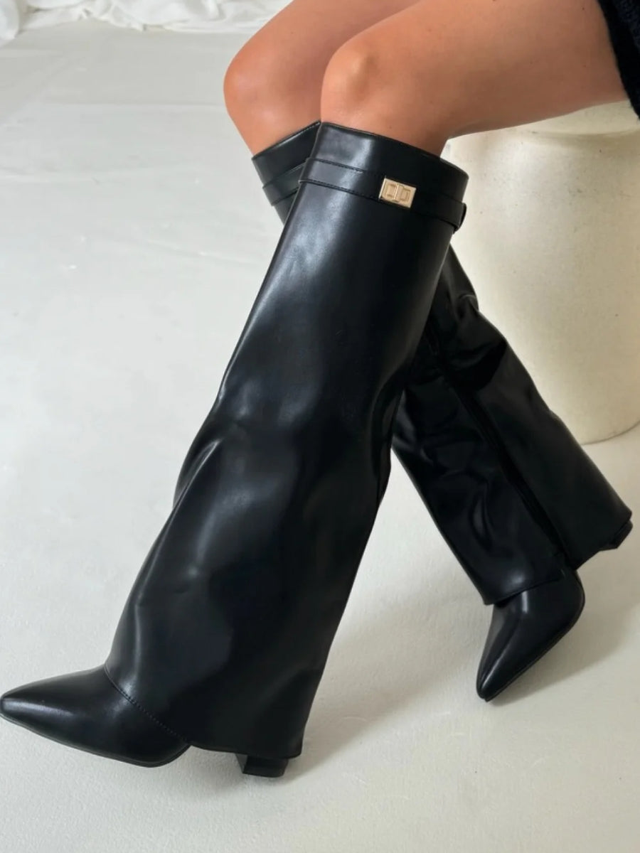 Zylar | Black Knee High Boots 9