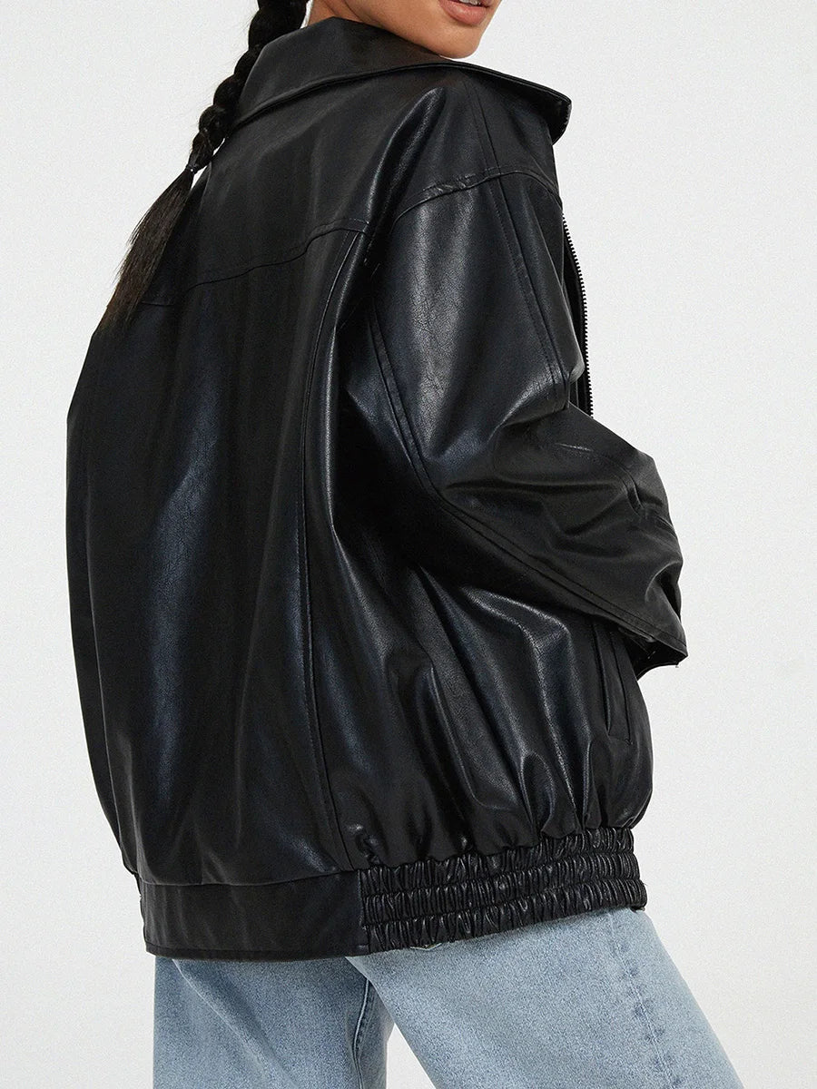 Zylen | Oversized Faux Leather Jacket 0