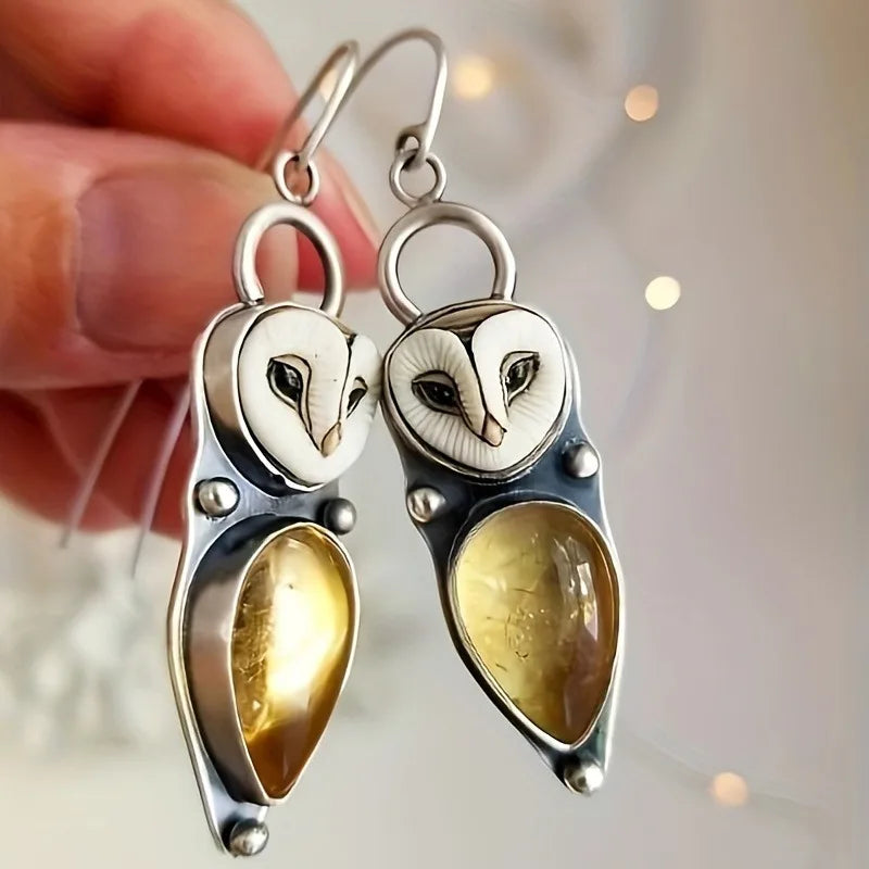 Zylenia | Boho Owl Drop Earrings 0
